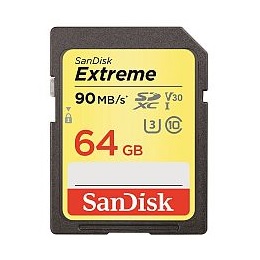 SanDisk 64GB SDXC 90MB/s UHS-I V30 U3, Extreme