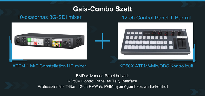 Gaia-Combo Szett - ATEM 1 M/E Const. HD + KD50X Control Panel