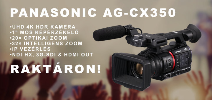 Panasonic AG-CX350 UHD 4K HDR Kamera raktáron!