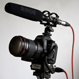 Rode NTG-2 on Canon 5D MK ll - larger image