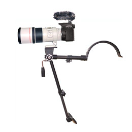 Shoulder Camera Support with DSLR - larger image